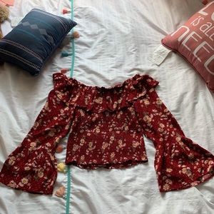 Off the shoulder floral top